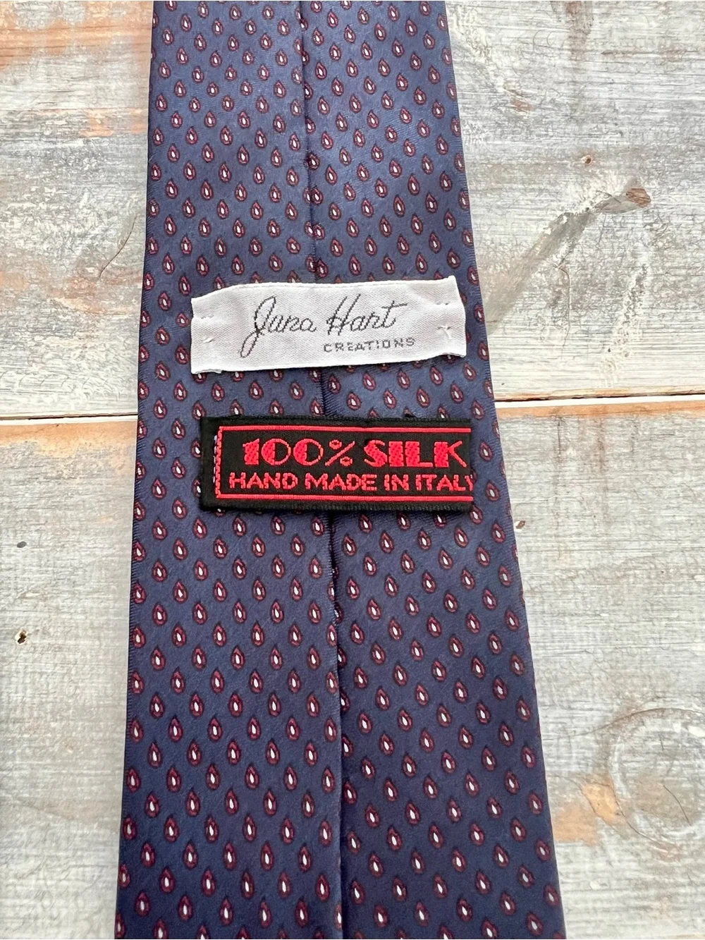 Vintage Juro Hart Creations 100% Silk Tie – Made in Italy